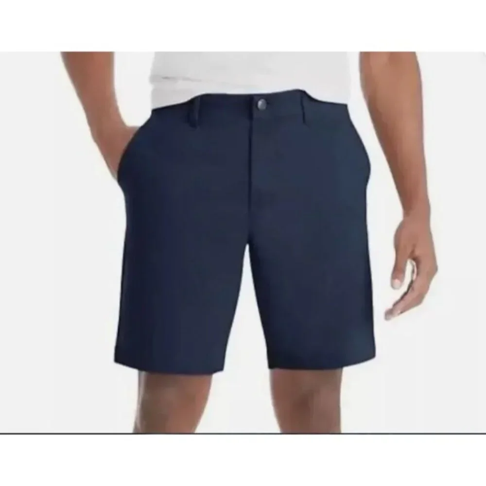 Member's Mark Mens New Everyday Stretch Flat Front Shorts Size 40 Navy Blue